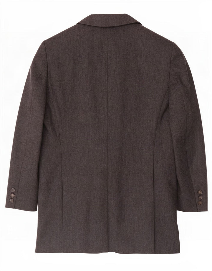 Marella Chaqueta Blazer de 4 Botones para Mujer UK 42 Lana Gris Mediana