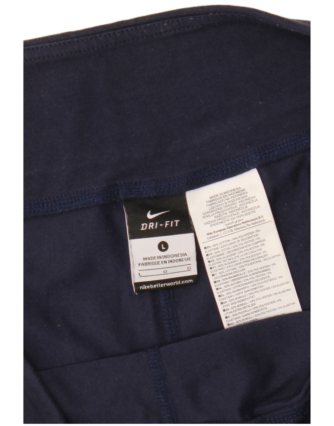 NIKE Bermudas deportivas Dri Fit para mujer, talla grande, azul marino