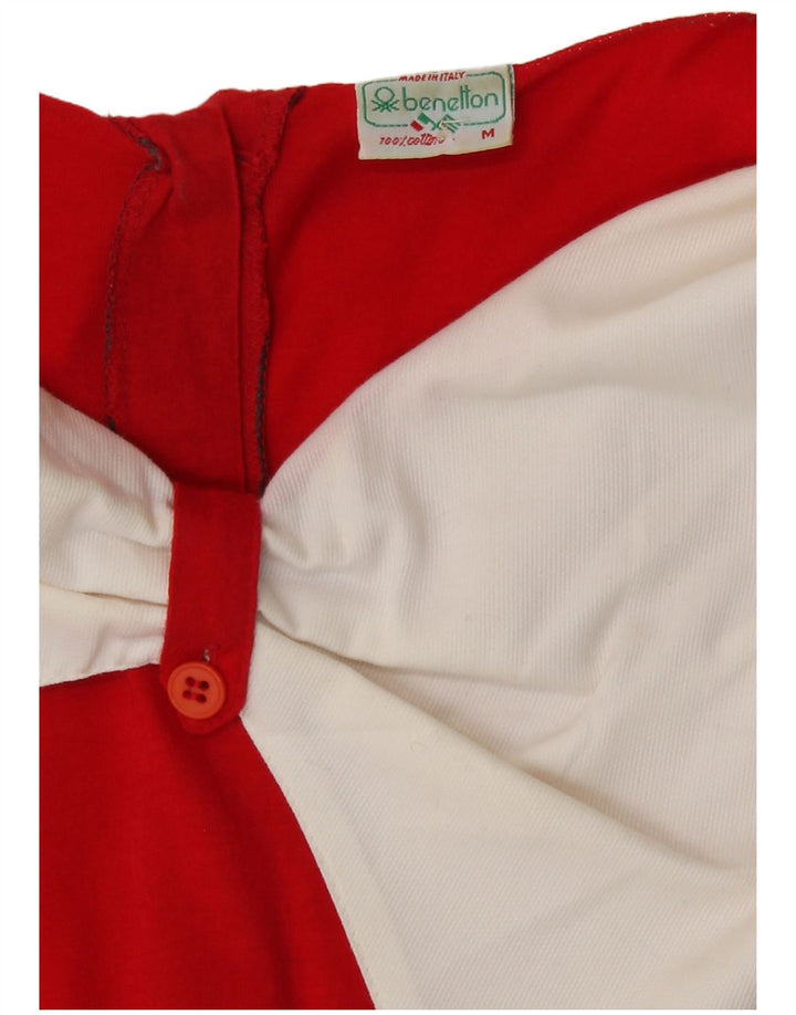 Benetton Blusa De Mujer ES 44 Medio Rojo Colorblock