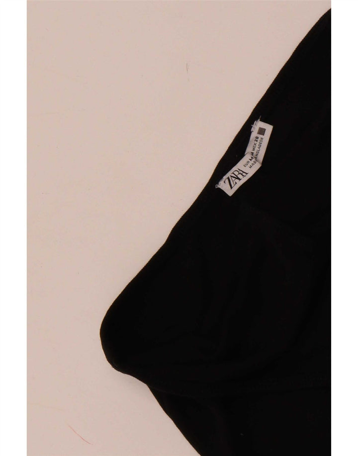 Zara Mujer Mono Sin Mangas UK 42 Mediano Negro
