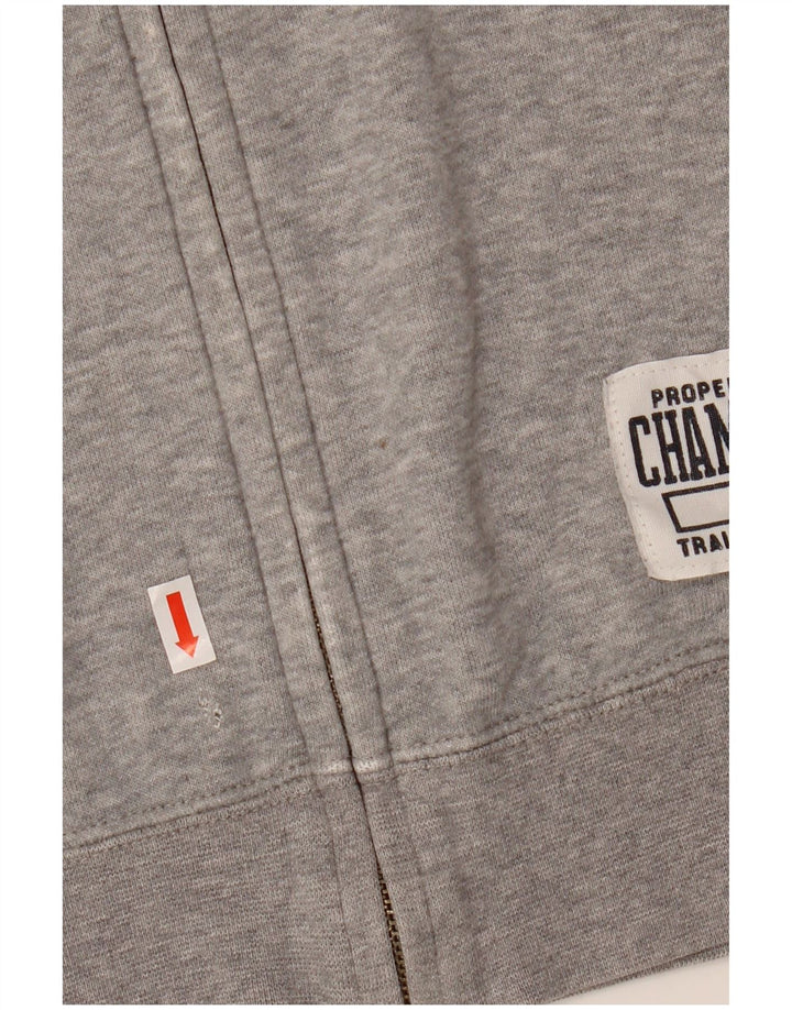 Champion Sudadera con capucha y cremallera gráfica para hombre XL Algodón gris