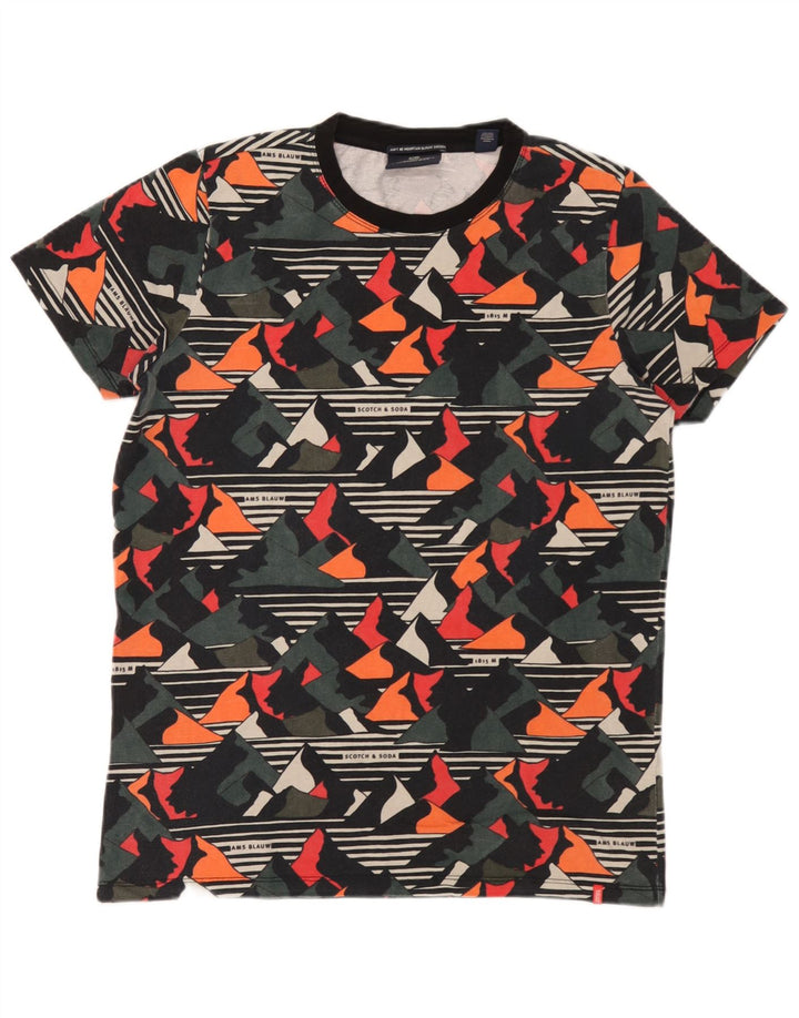 Scotch & Soda Hombre Camiseta Top Grande Multicolor Geométrico Algodón