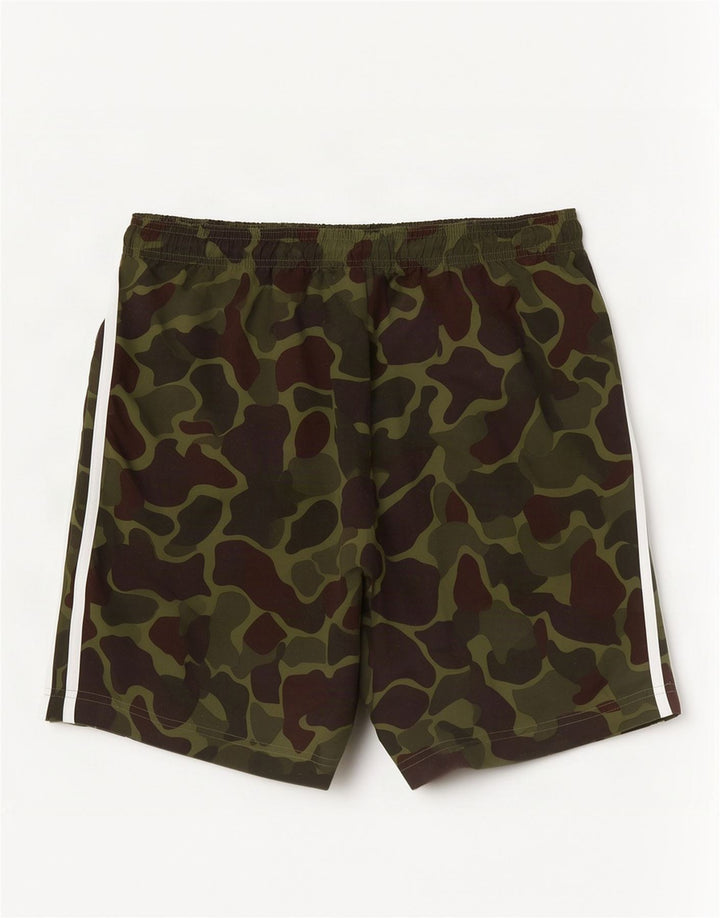 Adidas Hombre Pantalones Cortos Deportivos Caqui Medio Camuflaje Poliéster