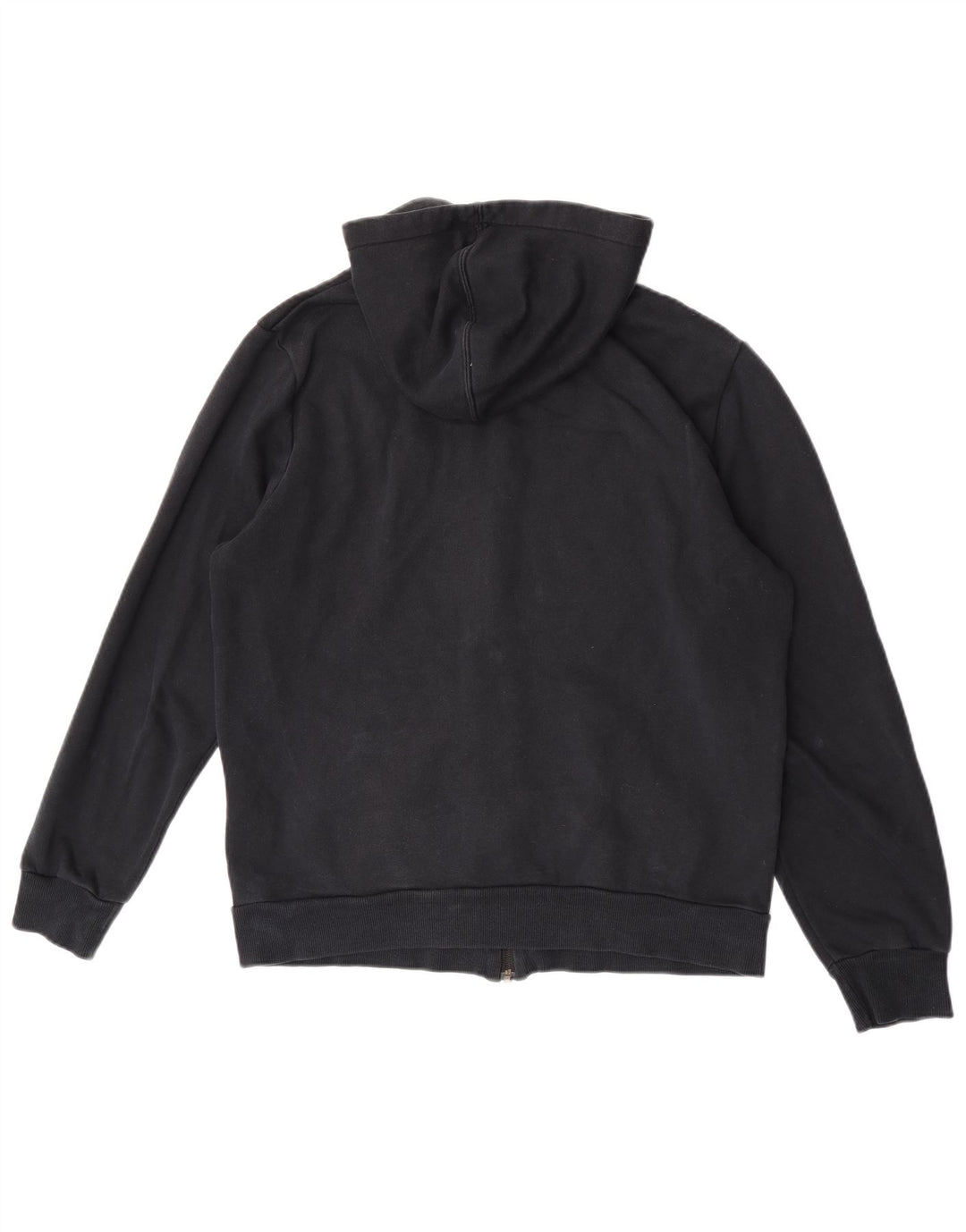 Puma Sudadera con capucha y cremallera para hombre, algodón negro mediano