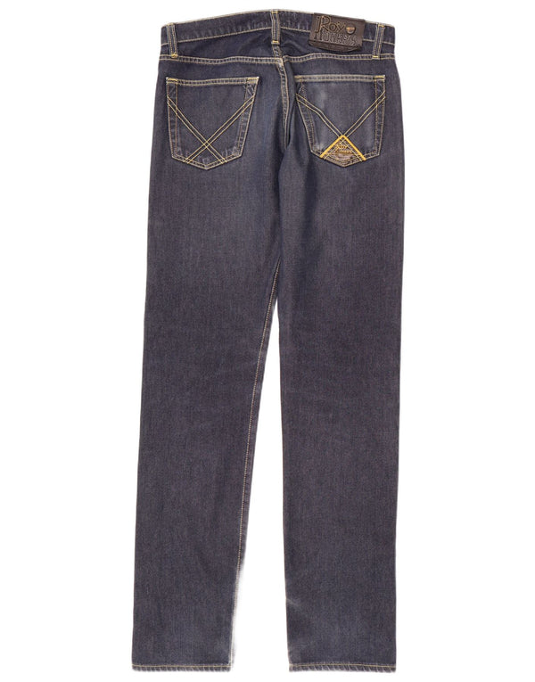Roy Rogers - Vaqueros ajustados para mujer IT 46 grande W32 L34 algodón azul marino