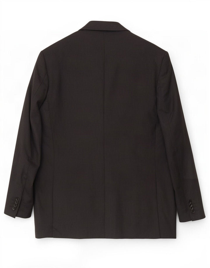 Loro Piana Chaqueta tipo blazer de 2 botones para hombre IT 48 Lana virgen negra mediana