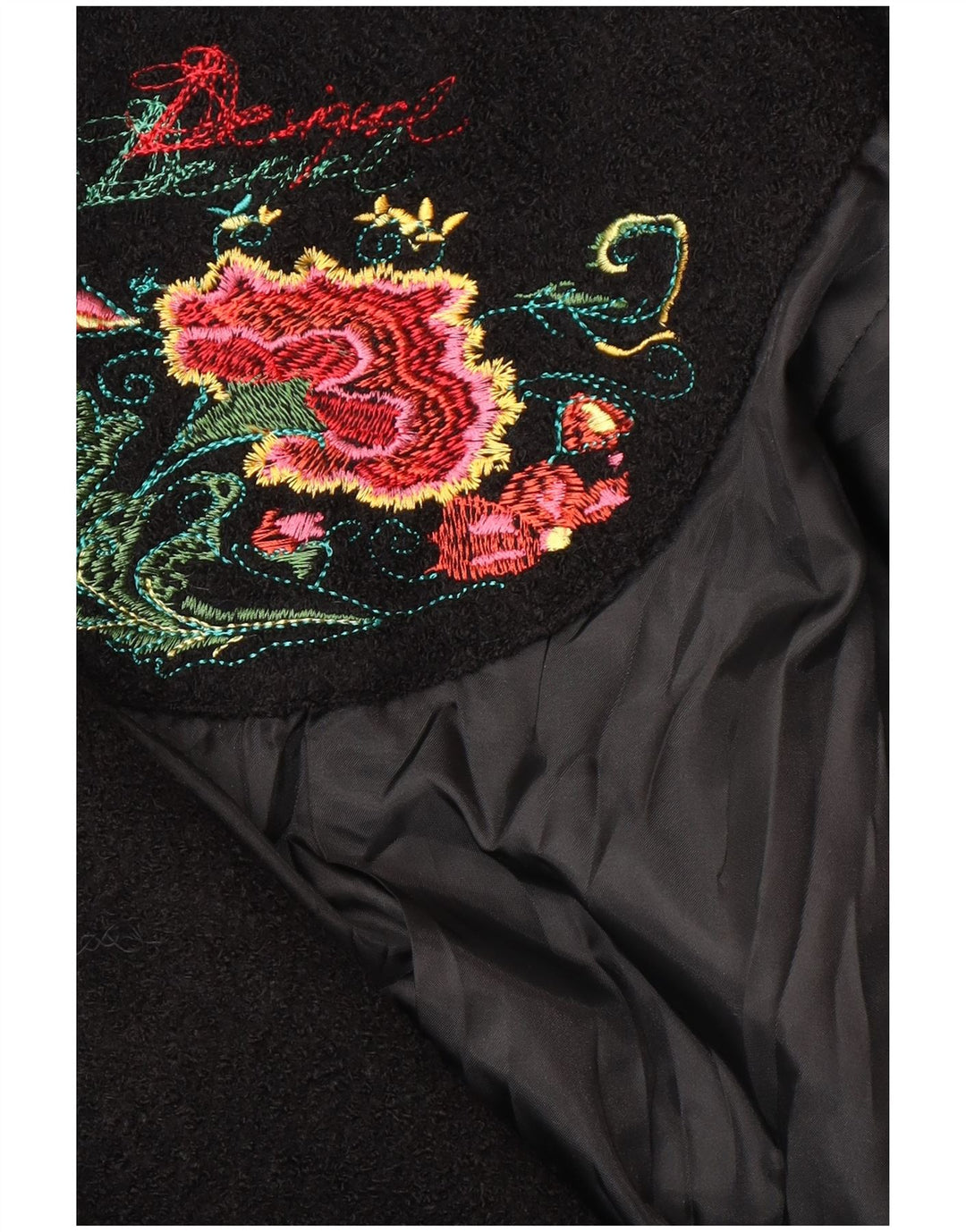 Desigual Abrigo gráfico para mujer Reino Unido 10 Pequeño Negro Floral