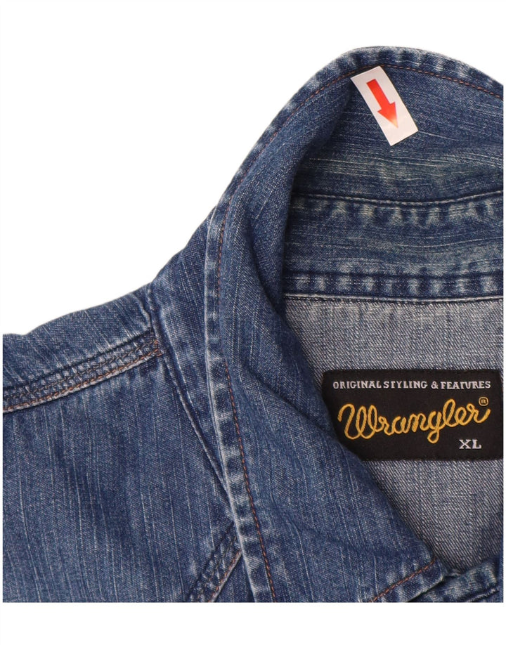 Wrangler Camisa Vaquera Hombre XL Algodón Azul