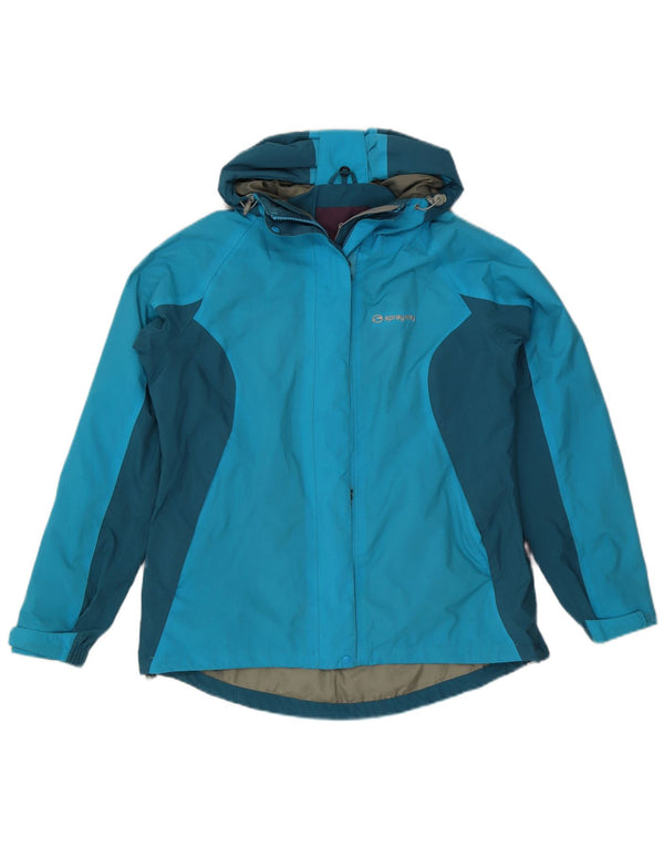 Sprayway Chaqueta cortavientos con capucha para mujer UK 40 Azul medio Colorblock
