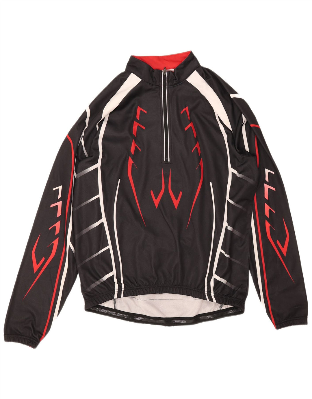 CRANE Top de chándal con cuello y cremallera para hombre IT 52 Large Black Geométrico