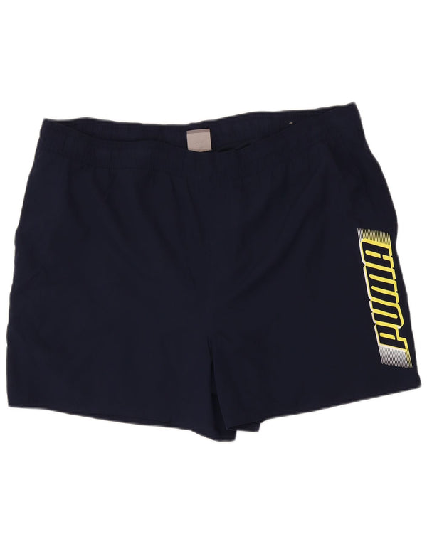 Puma Pantalones cortos deportivos gráficos para hombre XL Poliéster azul marino