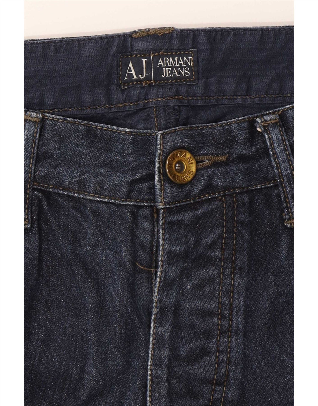 Vaqueros Armani Hombre Rectos W32 L33 Algodón Azul Marino