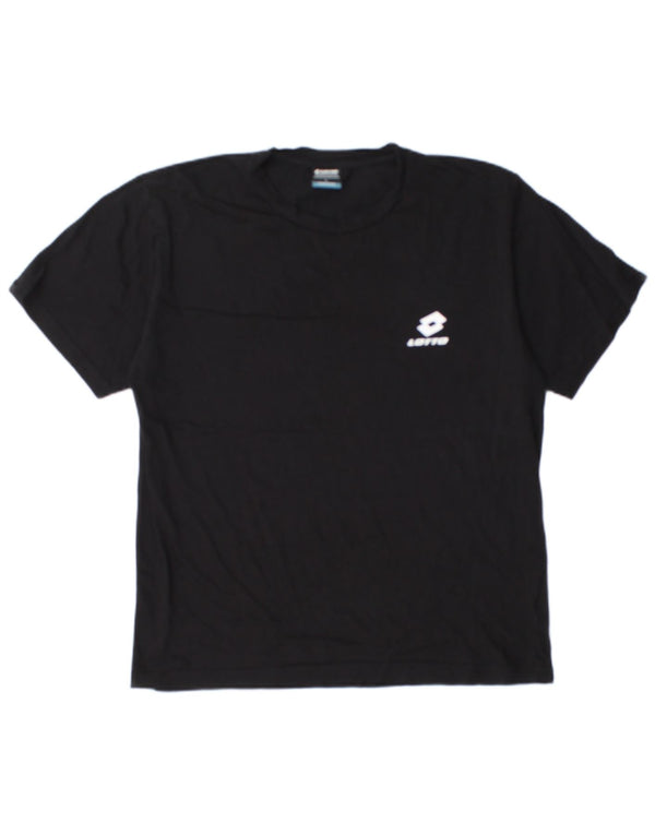 Lotto - Camiseta para hombre, talla grande, color negro, algodón