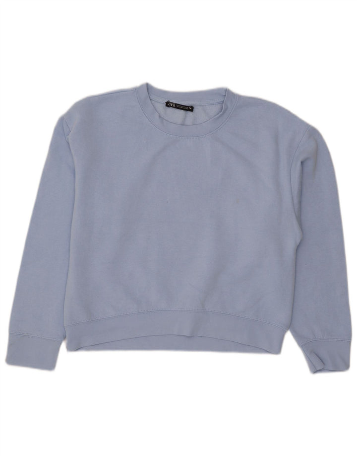 Zara Mujer Sudadera Jumper UK 44 Azul Medio
