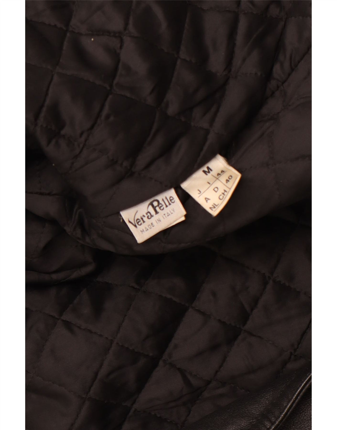 VINTAGE Chaqueta biker de cuero para mujer Reino Unido 14 Cuero negro mediano