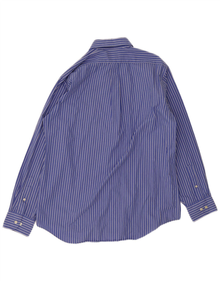 Chaps Camisa para hombre talla 16 Algodón a rayas azul grande