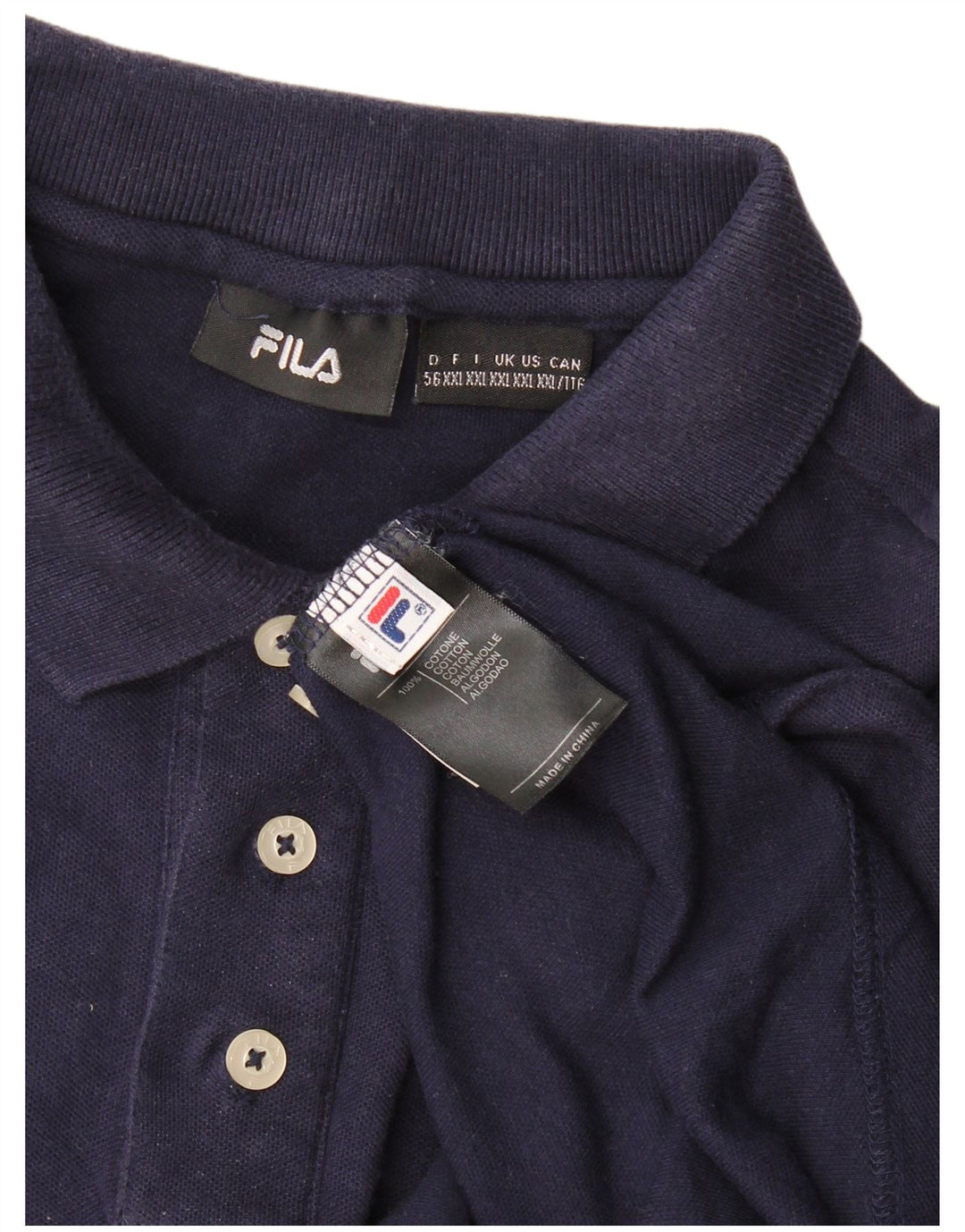 Fila Polo Hombre 2XL Azul Marino Algodón
