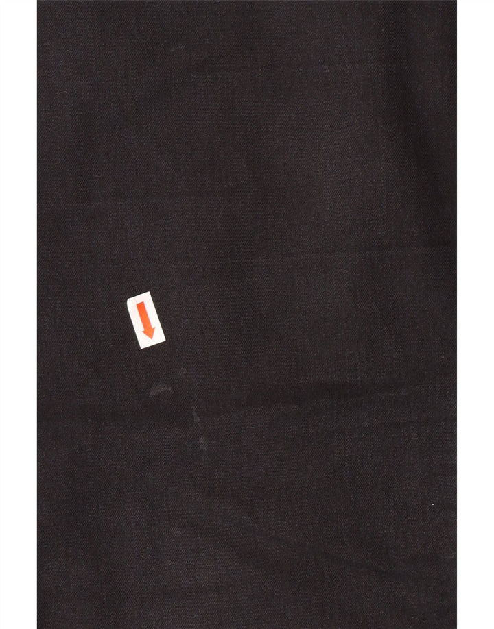 ARMANI Vaqueros Cónicos Mujer W29 L27 Algodón Negro