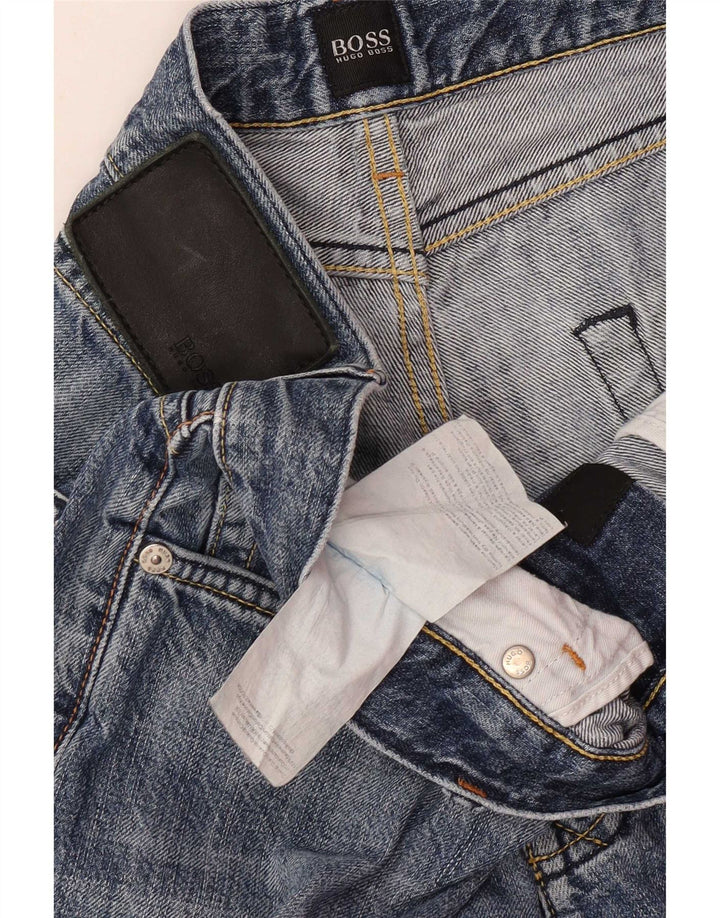 Vaqueros Hugo Boss Hombre Rectos W34 L29 Algodón Azul