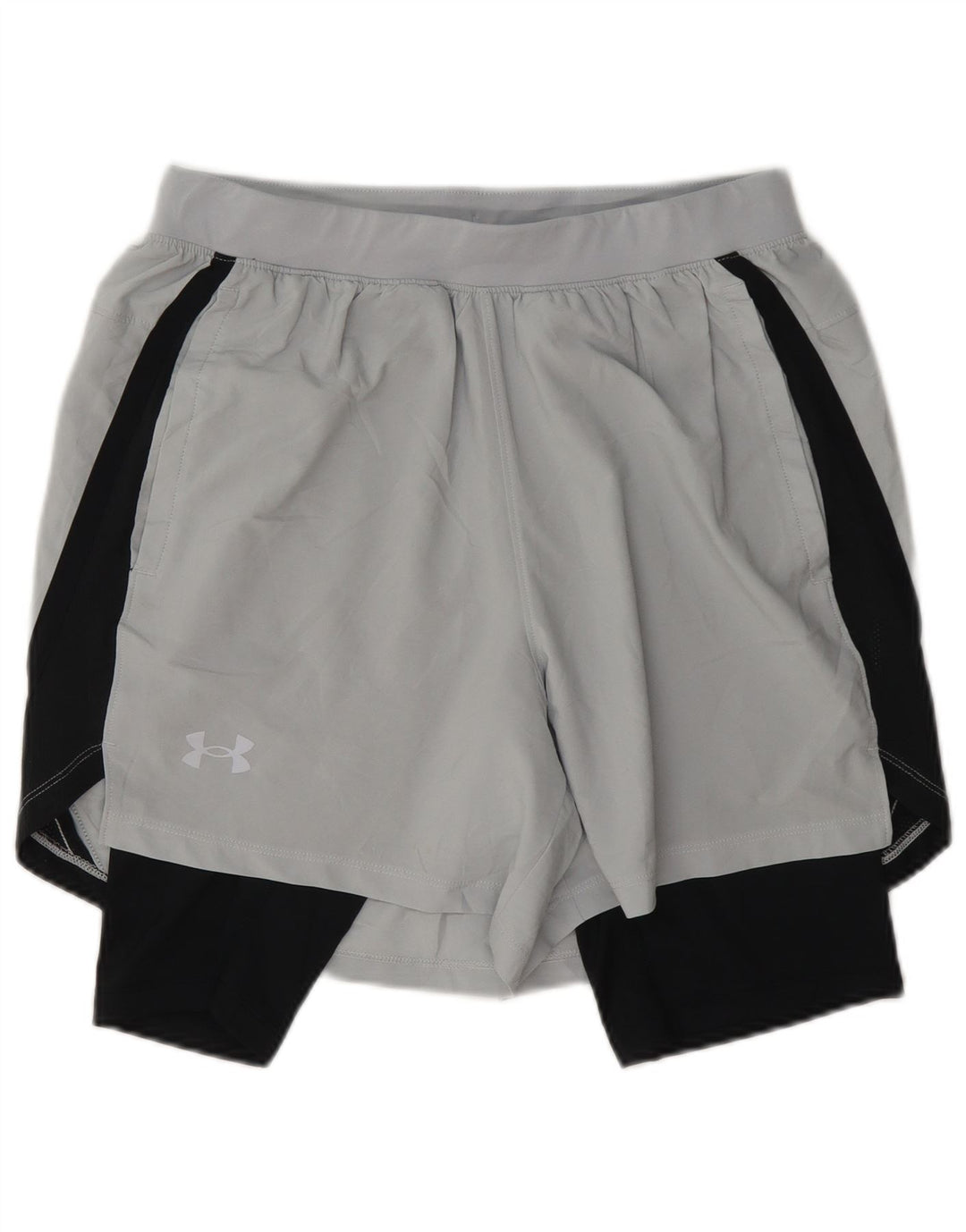 Under Armour Pantalones cortos deportivos para hombre en color gris medio