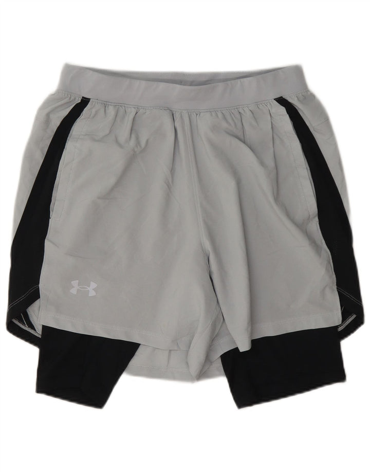 Under Armour Pantalones cortos deportivos para hombre en color gris medio