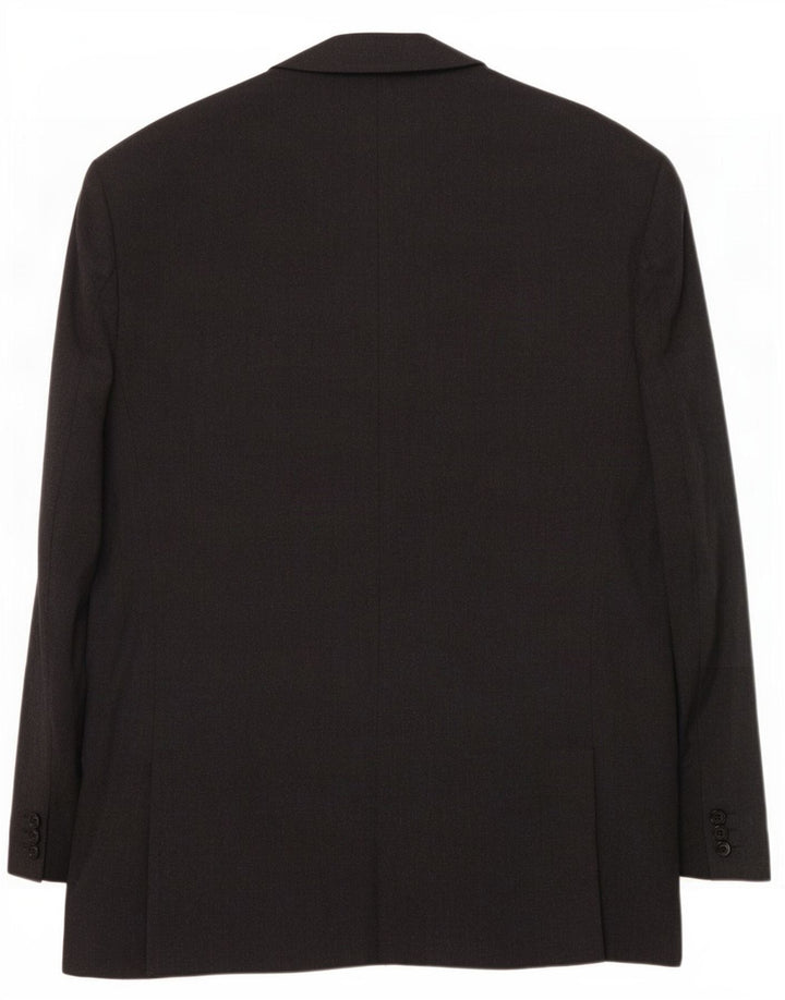Marks & Spencer Chaqueta tipo blazer con 2 botones para hombre, talla 42, talla grande, color gris, lana virgen