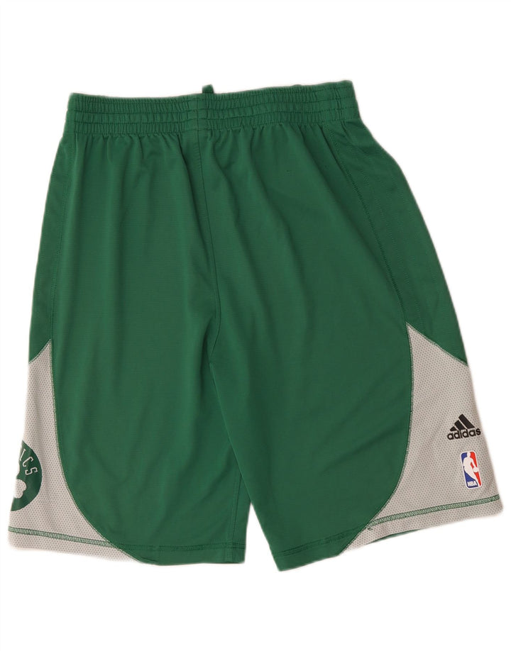 Pantalones cortos deportivos Adidas Celtics para hombre Poliéster color block verde medio