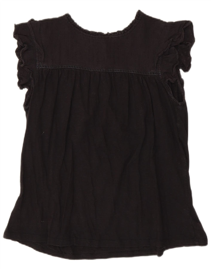 Blusa para mujer Fat Face Top UK 44 Grande Algodón negro