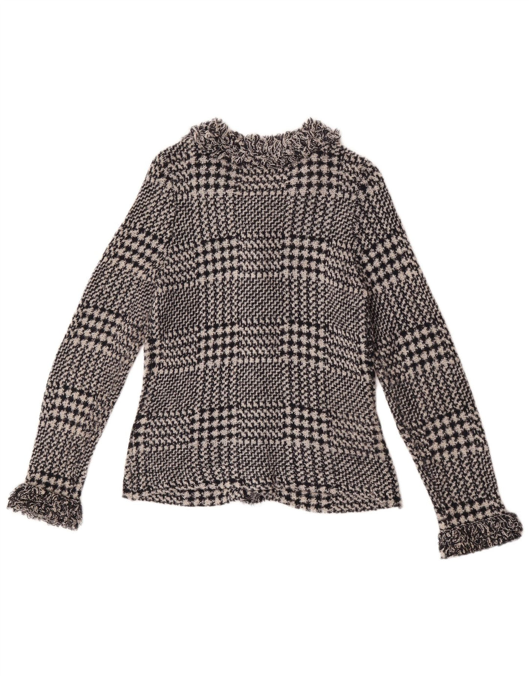 Marks & Spencer Suéter tipo cárdigan para mujer Reino Unido 12 Mediano Azul marino Pata de gallo