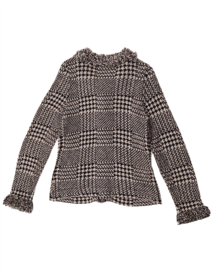 Marks & Spencer Suéter tipo cárdigan para mujer Reino Unido 12 Mediano Azul marino Pata de gallo