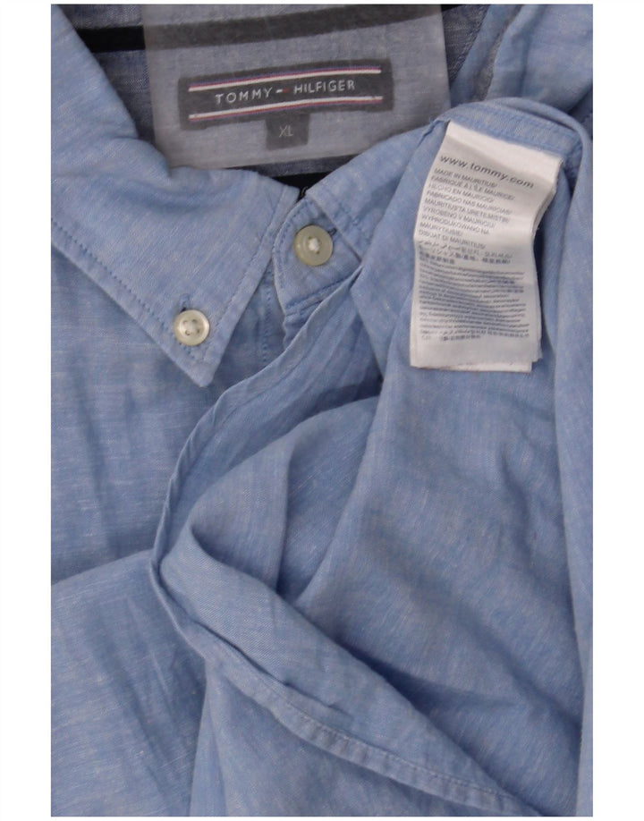 Camisa Tommy Hilfiger Hombre XL Algodón Azul