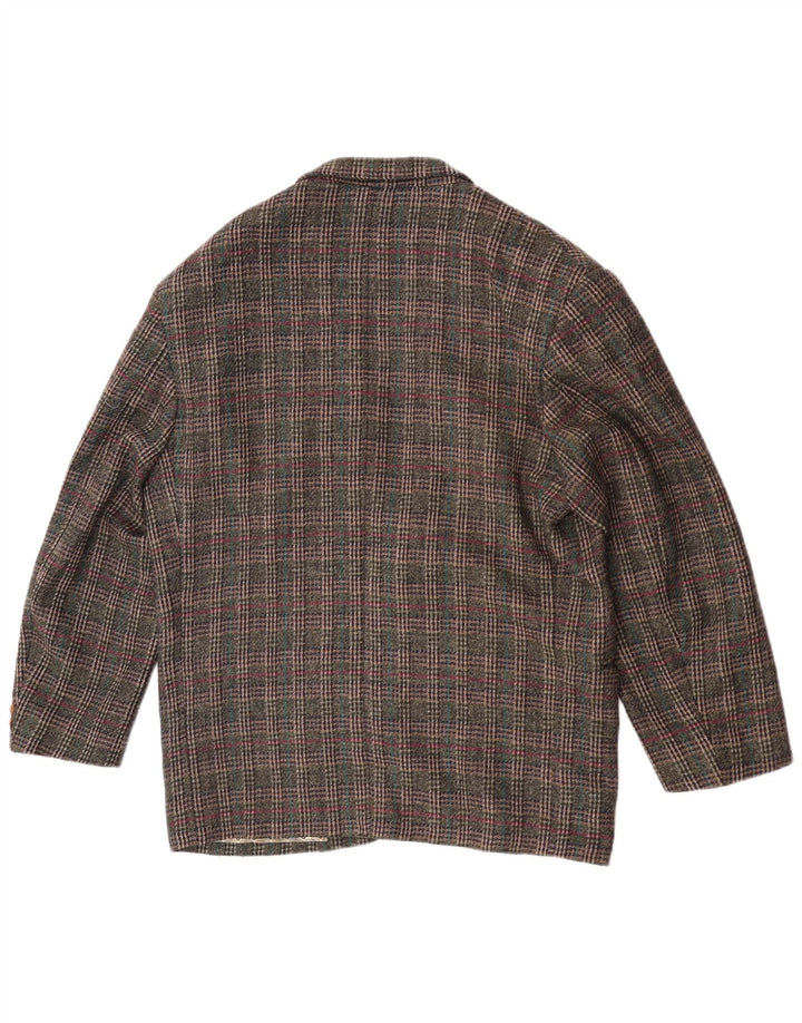 Cido Chaqueta tipo blazer de 2 botones de ajuste tradicional para hombre IT 48 Cuadros caqui medianos