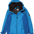 Jack Wolfskin Chaqueta impermeable con capucha para hombre UK 34 Small Azul Colorblock