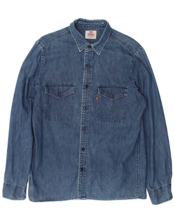 Camisa vaquera Levi's para hombre de algodón azul grande