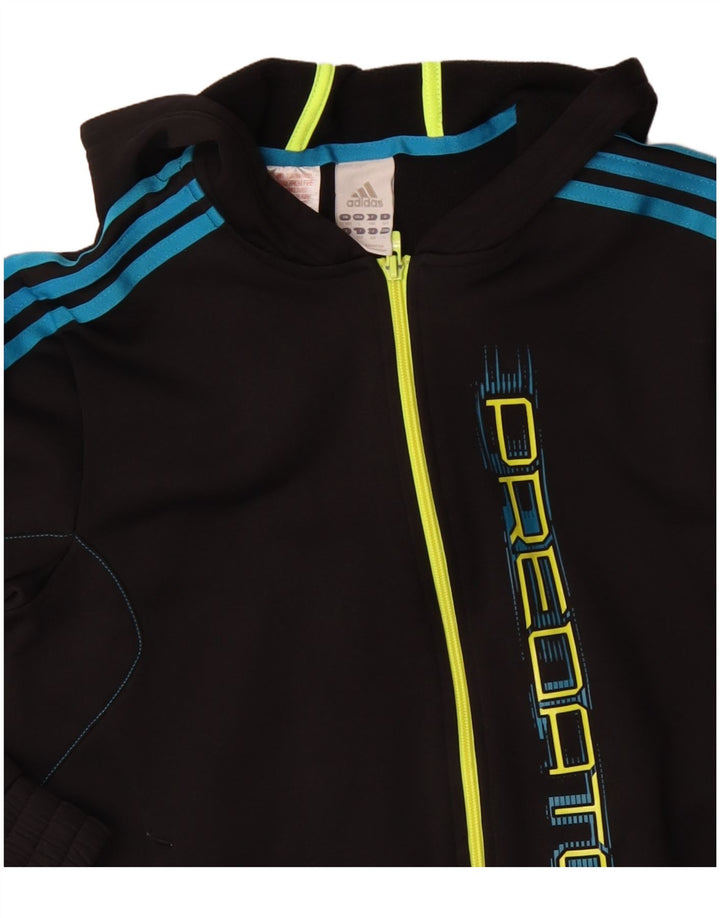 Adidas Sudadera con capucha y cremallera Predator Graphic para niños 13-14 años Negro Poliéster