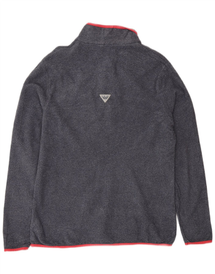 Columbia Jersey de forro polar con cuello y botones para mujer UK 40 XL Poliéster gris