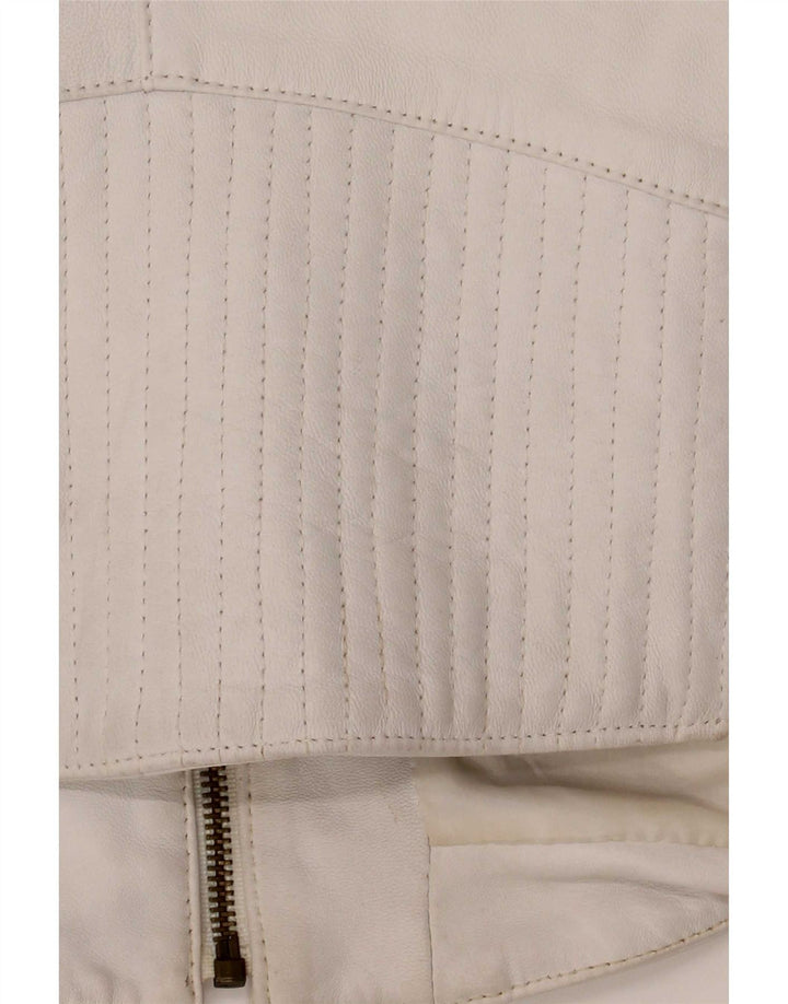 Schegge Chaqueta de cuero para mujer IT 52 2XL Blanco