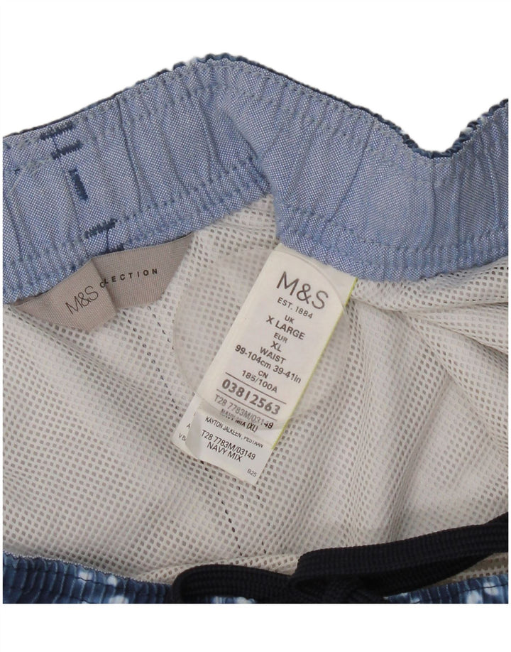 Marks & Spencer Bañador para Hombre XL Azul Tie Dye Poliéster