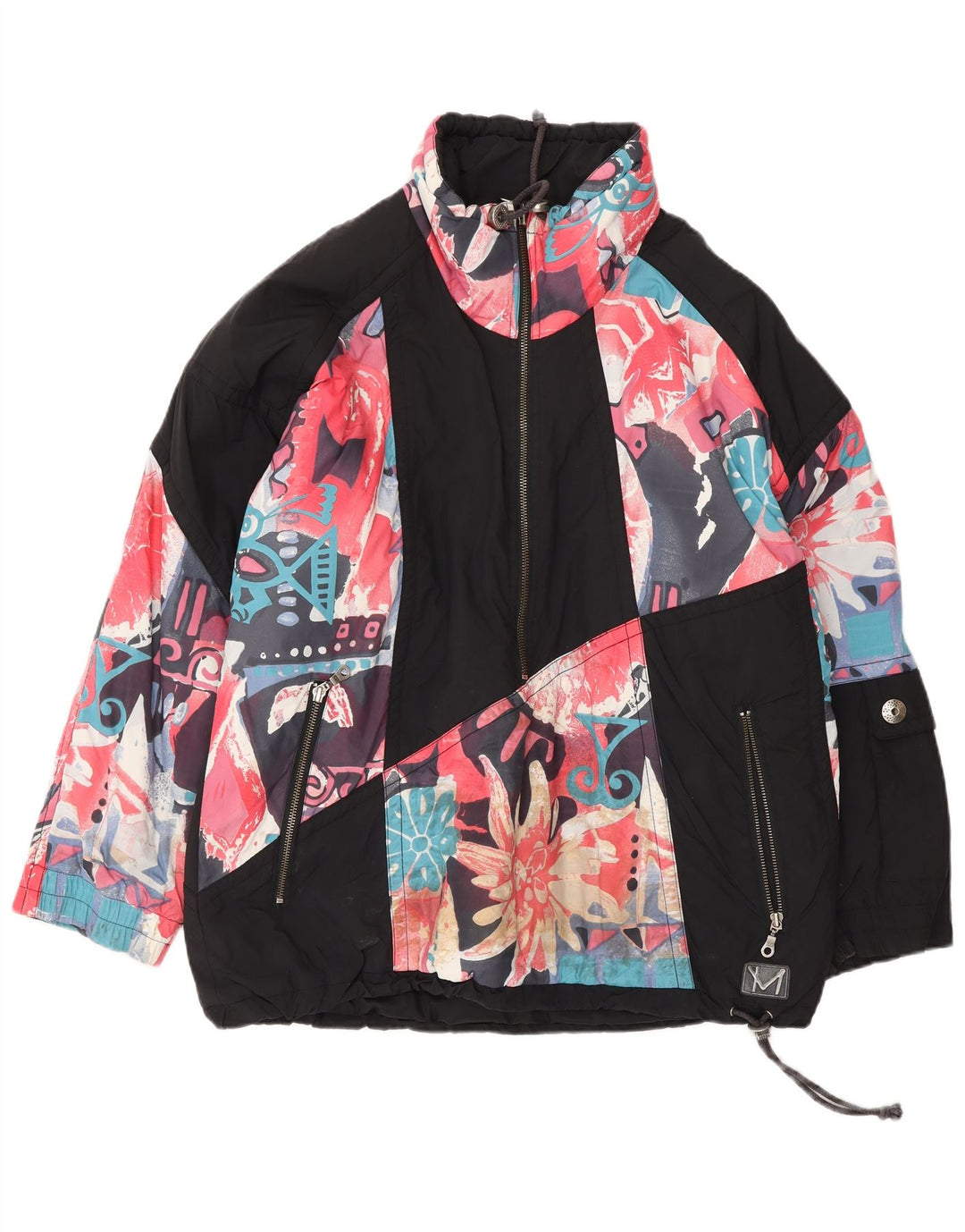 MAIER Chaqueta cortavientos de gran tamaño para hombre UK 6 XS Negro Floral