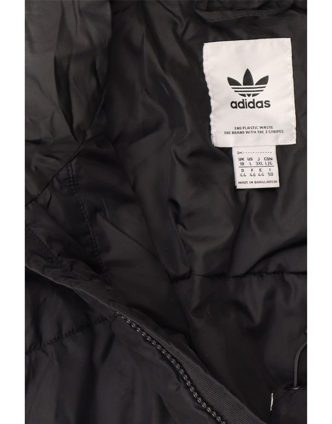 ADIDAS Womens Padded Jacket UK 18 XL Black