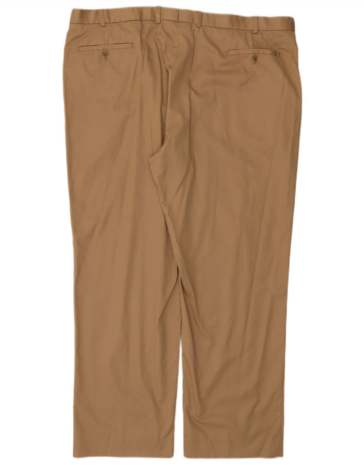 MARKS & SPENCER Pantalón de traje recto para hombre W44 L31 Algodón beige