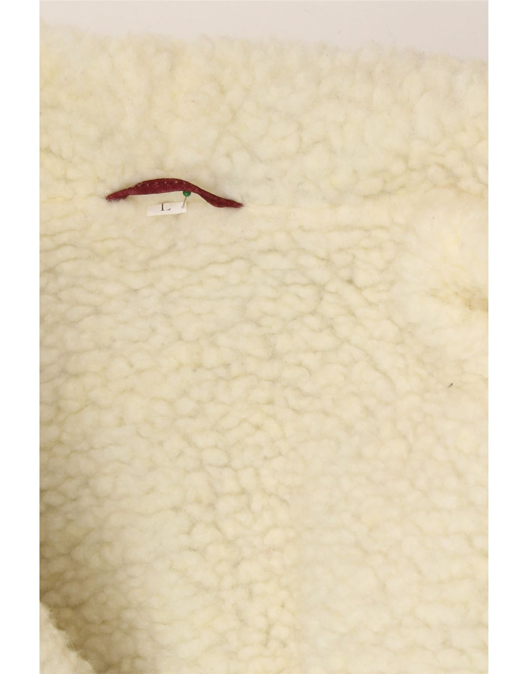 Vintage mujer Sherpa chaqueta de ante de gran tamaño Reino Unido 16 cuero burdeos grande