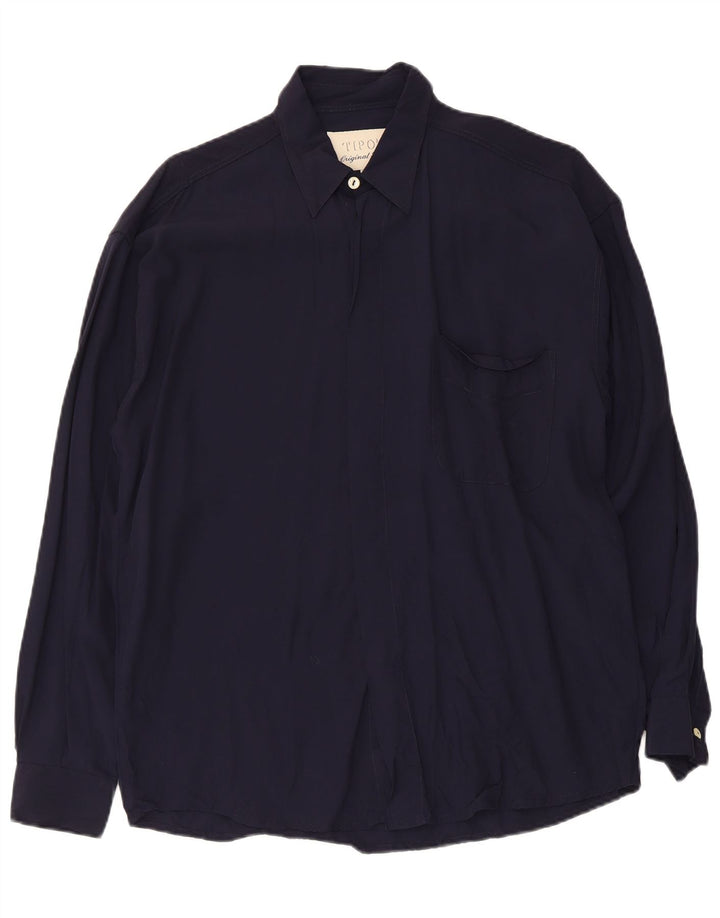 Camisa tipo' S para hombre mediana azul marino