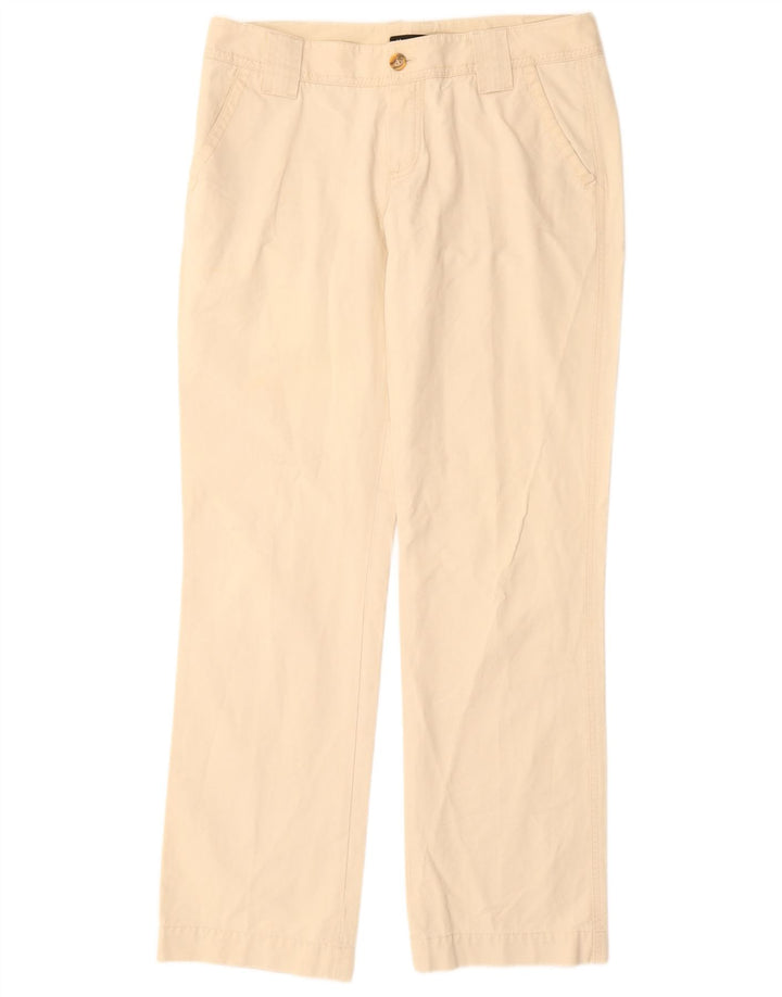 MASSIMO DUTTI Pantalón chino recto para mujer EU 42 Large W32 L33 Beige