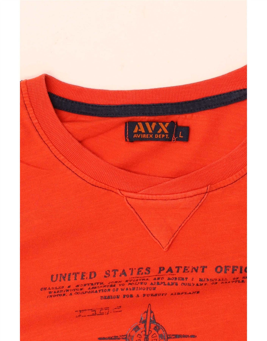 Avirex - Camiseta gráfica para hombre, talla grande, color naranja