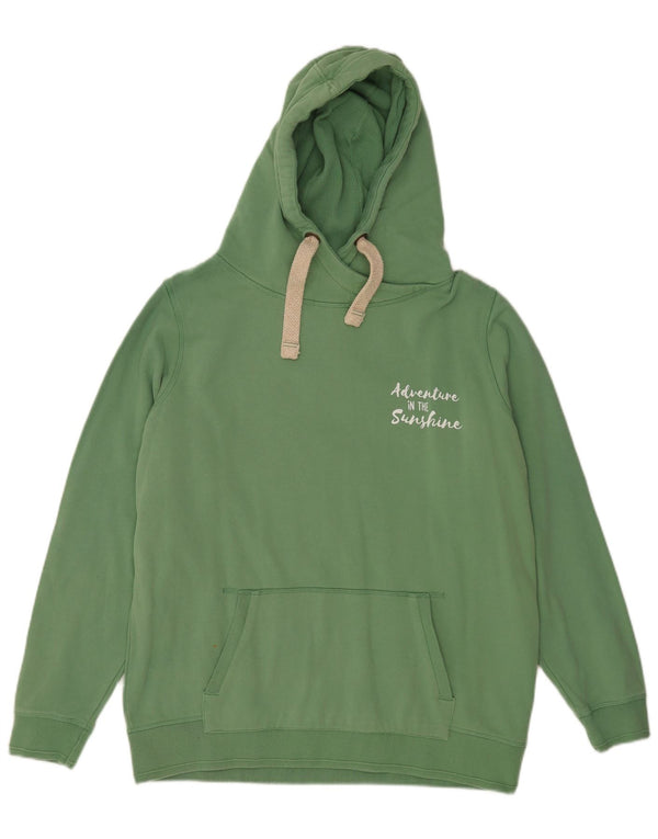 Fat Face Jersey con capucha extragrande y gráfico para mujer UK 46 Large Green Cotton