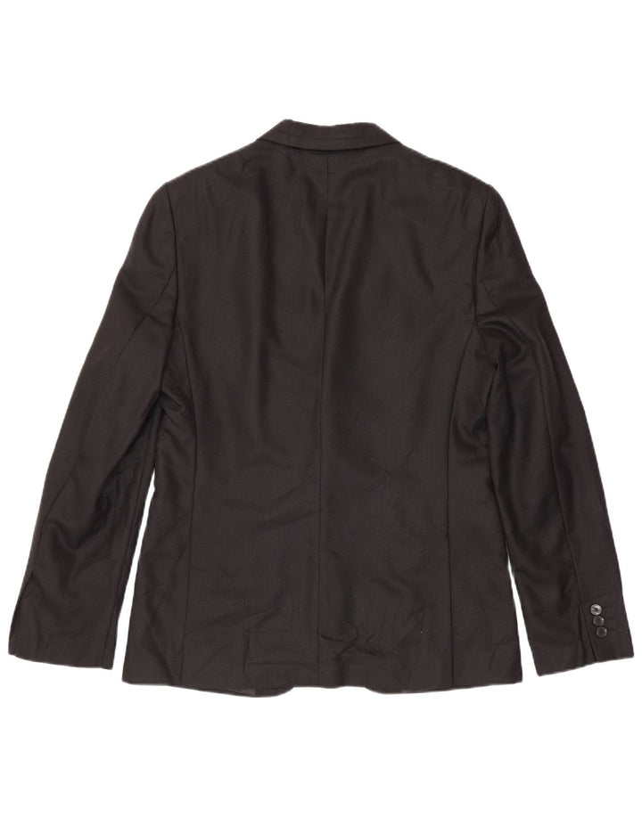 Zara Chaqueta tipo blazer de 2 botones para hombre EU 50 Mediana negra a rayas