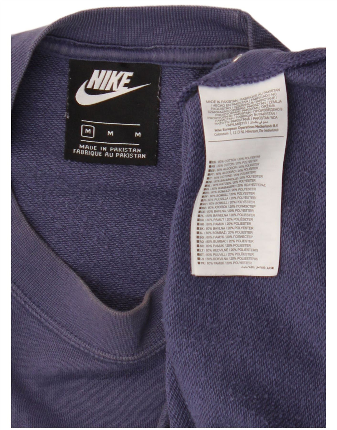 Nike - Sudadera corta extragrande para mujer, talla 40, algodón morado mediano