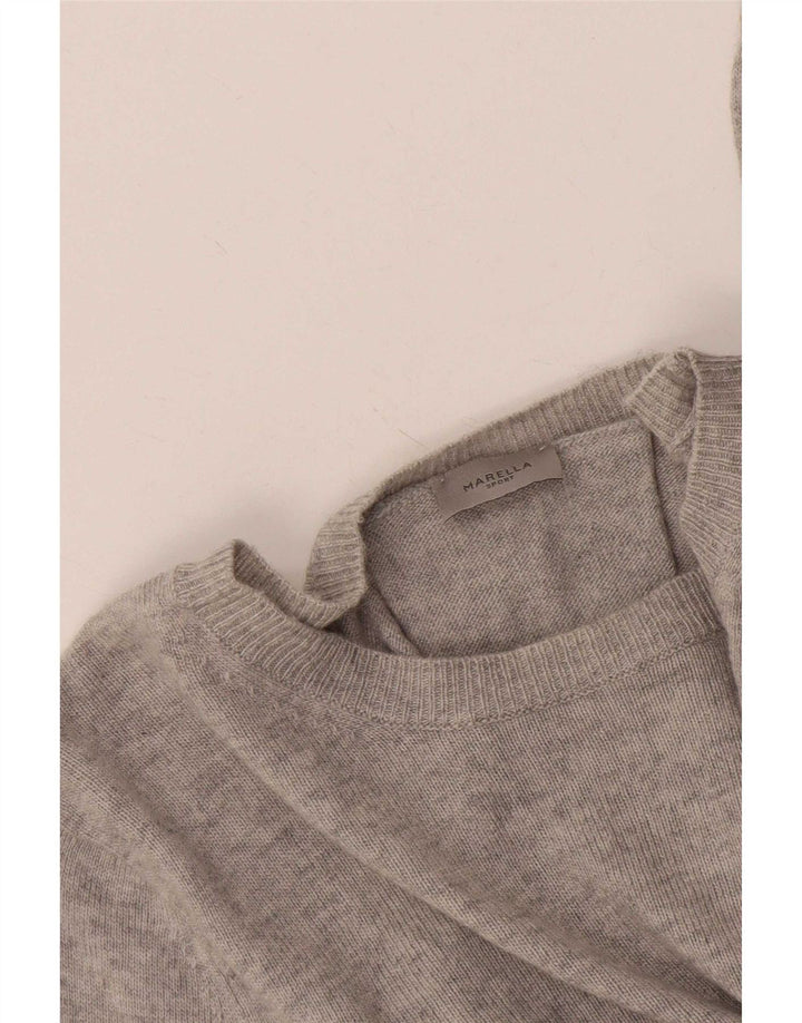 Marella Jersey con Cuello Barco para Mujer UK 46 Grande Gris