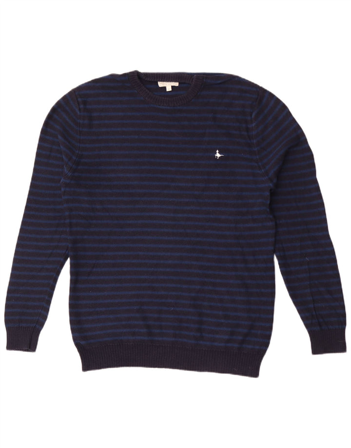 Jack Wills Jersey De Cuello Redondo Para Hombre De Algodón A Rayas Azul Marino Medio